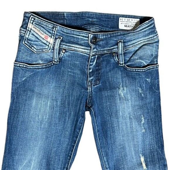 Diesel Industry Distressed Slim Tapered Matic Ankle Jeans Size 26 - Picture 3 of 4